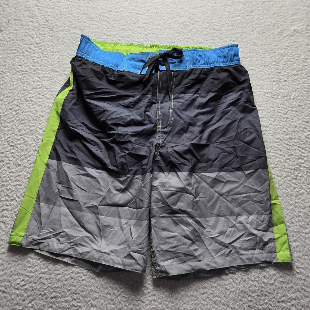ZeroXposur Swim Trunks Mens Large Gray Colorblock Board Shorts Lined Quick Dry